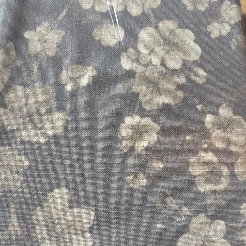 pottery barn Gracie floral blackout curtain 50”x 84”